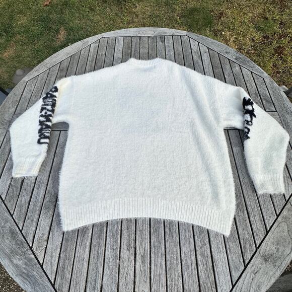 Sanrio Badtz Maru Forever 21 Hello Kitty Sweater Womens 3X Ivory NWOT Oversized - Picture 13 of 16